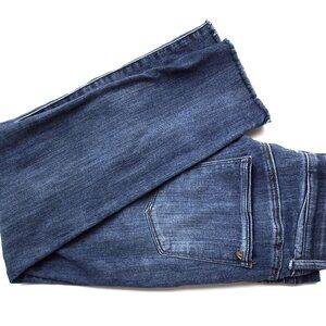 Wit & Wisdom Fray Hem Cropped Jeans Size 8 Inseam 26" Zip Front Back Pockets